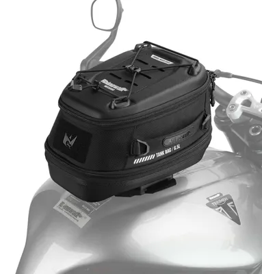 Immagine prodotto di Borsa serbatoio magnetica per moto, sistema di fissaggio rapido, capacità espandibile 5-6,5 litri, con coperture antipioggia, colore nero