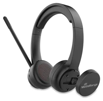 Obrázek produktu pro MediaRange MROS307, Bezdrátový, Hovory/hudba, 20 - 20000 Hz, 150 g, Sluchátka s mikrofonem, Černá