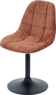Produktbild von Esszimmerstuhl | HxBxT 83x47x43cm | Sitzhöhe 47cm | Stahl  Stoff/Textil Chenille | Terrakotta | Küchenstuhl Stuhl Drehstuhl