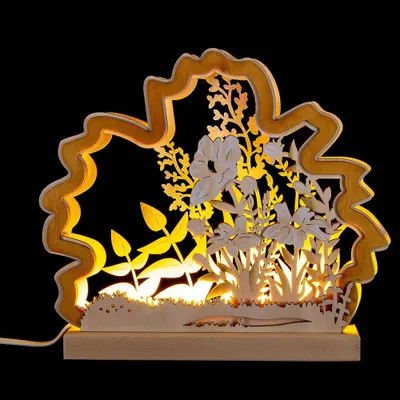 Produktbild von Romantikleuchte Blumenwiese (27x23cm) von RATAGS Holzdesign