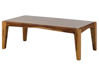 Image de MASSIVMOEBEL24 | ANCONA #101 Table basse en bois de sheesham - laqué / marron 120x60