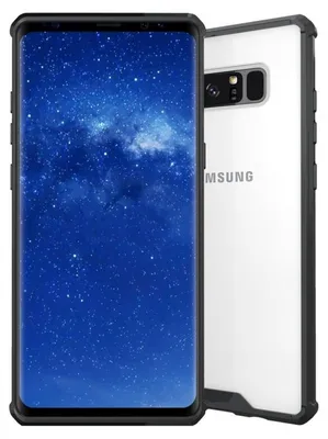 Produktbild von Handy Tasche für Samsung Galaxy Note 8 Case Schutz Hülle Cover Transparent Schwarz