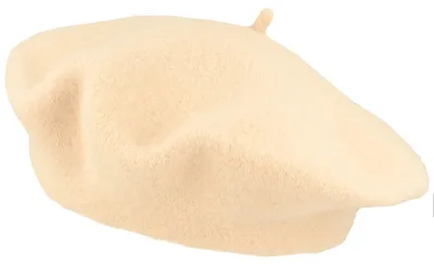 Kopka klassische Baskenmütze aus 100% Schurwolle in beige