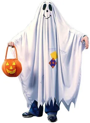 Produktbild von Gespenst - Halloween Kostüm Kinder Junge Mädchen Kindergröße: 110-122