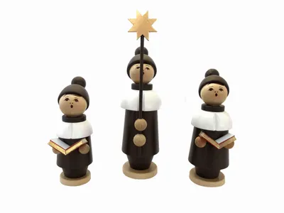Produktbild von Holzfiguren Kurrendesatz 5 Figuren Höhe 24,5cm NEU