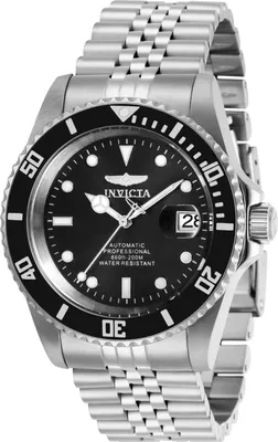 Obrázek produktu pro Invicta Pro Diver 29178 Pánské Hodinky - Automatické Hnutí - Nerezová Ocel s Černým Ciferníkem - 42 mm