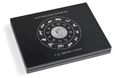 Produktbild von Münzkassette VOLTERRA für 12 Silbermünzen „Lunar III“ in Kapseln