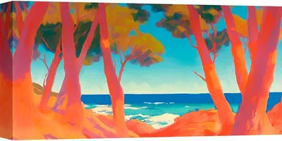 Productafbeelding van Kunstafdruk op canvas, moderne landschapsscène - Brian Thorpe - Mediterrane stijl - 140x70 cm