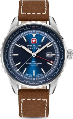 Zdjęcie produktu dla Swiss Military Hanowa - SMWGB0003202 - Zegarek na rękę - Męski - Kwarcowy - Afterburn GMT