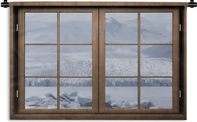 Produktbild von MuchoWow® Wandteppich Wandbehang Durchblick - Nebel - Schnee 120x80 cm Tapisserie Dekoration Wandtuch - Wanddekorationen - Wandtücher