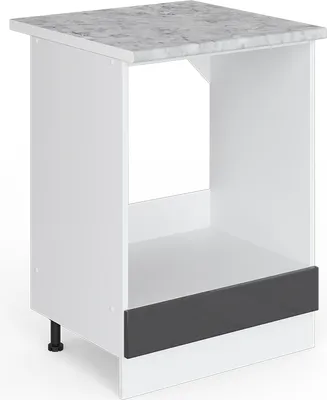Produktbild von Unterschrank Vicco R-Line Anthrazit Hochglanz 60 cm mit Großnische, mit Arbeitsplatte, Model 42000