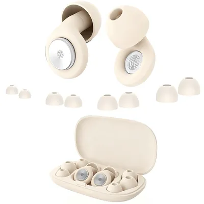 Produktbild von Gehörschutz Ohrstöpsel Silikon, Geräuschreduzierung, 8 Stück, 4 Größen, waschbar, mit Box, für Flug, Konzert & Reisen