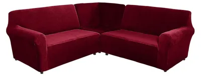 Productafbeelding van Stretch Velvet Sofa Cover voor L-vormige Bank