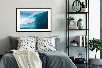 Produktbild von MuchoWow® MuchoWow® Gerahmtes Poster Meer - Golf - Surfen 90x60 cm - Poster mit zchwarzem Bilderrahmen - Wanddekoration - Fotos