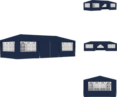Produktbild von vidaXL Profi-Partyzelt mit Seitenwänden 4×9 m Blau 90 g/m² -  Pavillons & Partyzelte