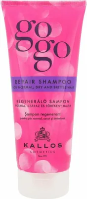 Obrázek produktu pro Kallos GOGO Repair Shampoo, 200 ml, Šampon, Neprofesionální, Ženy, Lámavé vlasy, Suché vlasy, Normální vlasy, Lesklý, Posilující