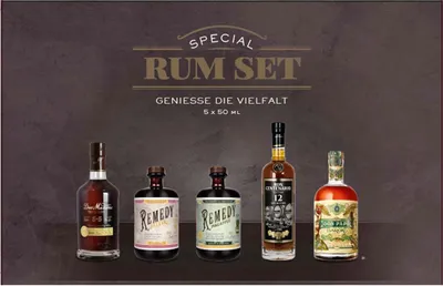 Produktbild von Special Rum Set - Genieße die Vielfalt - 5x50ml 34%-40% Vol.