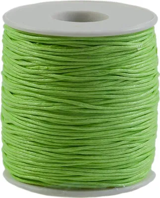 90 Meter / 1 Spule gewachste Baumwollschnur, 1mm hellgrün