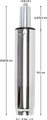 Obrázok produktu pre Kondela Plynový piest Piest Typ 2 35 cm - chróm