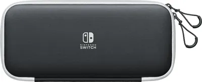 Produktbild von Nintendo Switch-Tasche & -Schutzfolie - Schwarz/Weiß