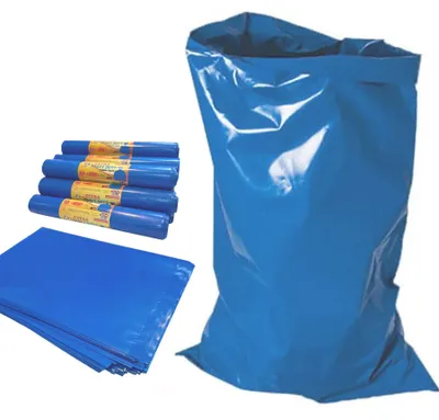 Bauschutt-Säcke, 5 Stück, 30 kg, 50x70 cm, blau, extra stark
