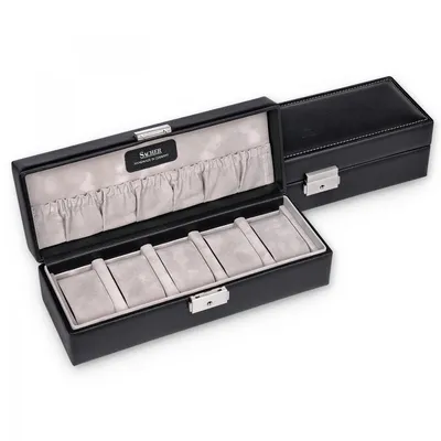 Produktbild von 1015.150421 - Uhrenetui für 5 Uhren tamigi sport schwarz Leder