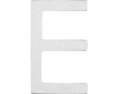 Productafbeelding van Huisnummer, lettertype Intersteel, model E, 100 mm, roestvrij staal, geborsteld