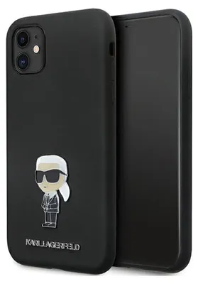 Immagine prodotto di Karl Lagerfeld Klhcn61Smhknpk Iphone 11/ Xr 6.1 Czarny/Nero Silicone Ikonik Metallo Pin