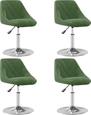 Produktbild von Esszimmerstühle 4 Stk. Drehbar Dunkelgrün Samt