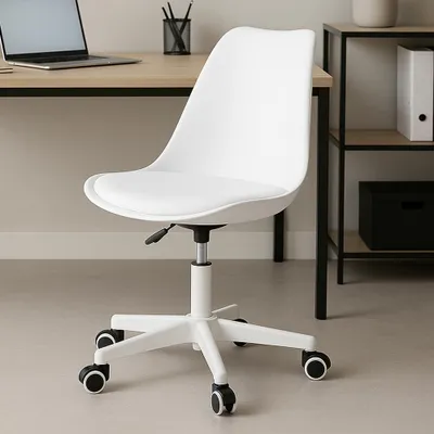 Image de BAKAJI, chaise de bureau ergonomique, design moderne, avec hauteur réglable et revêtement en tissu
