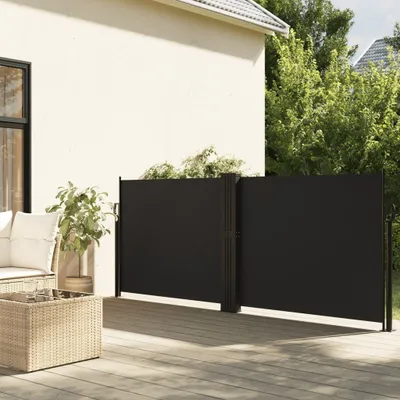 Produktbild von CLORIS Seitenmarkise Ausziehbar Schwarz 100x1000 cm 3412283