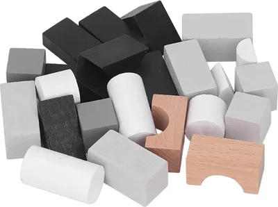Produktbild von Holzbausteine-Set, pädagogisches frühes Lernen, Kognition, Stapelspiel, Konstruktionsspielzeug für Jungen und Mädchen
