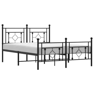 Obrázek produktu pro Postel s čelem a nohou kovová 135x190 cm