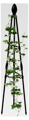 Produktbild von 1 Stück Gartenobelisk Metall Hoch - 120 cm Pflanze Rankhilfe, Kletterhilfe für Pflanzen im Garten, Rankgitter Obelisk für Pflanzen aus Metall, Gartenobelisken für Blumen und Gemüse