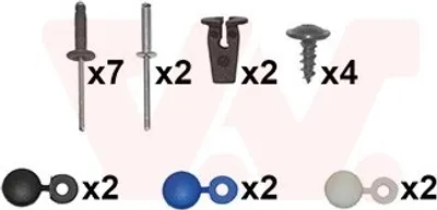 Produktbild von VAN WEZEL Montagesatz Stoßfänger 5829794 Vorne für VW Polo Schrägheck (6R1, 6C1)