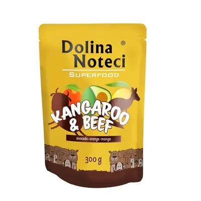 Zdjęcie produktu dla DOLINA NOTECI SUPERFOOD 300g kangur i wołowina dla psów 80% mięsa, 40524