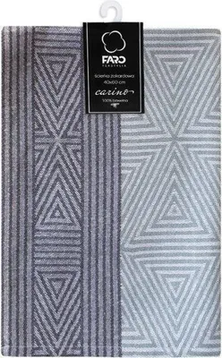 Image de Torchon de cuisine en coton 40x60 Carino 017 Gris, Triangles