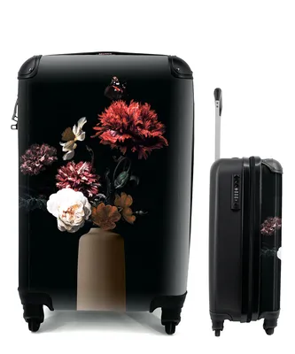 Produktbild von MuchoWow® Koffer Handgepäck Trolley Rollkoffer Kleine Reisekoffer mit 4 Rollen - Vase - Blumen - Stilleben - Cabin Size < 55x40x23 cm & 55x40x20 cm - Fotokoffer - Kabinenkoffer - Boardgepäck - Reise-Box - Reisekoffer - Reisegepäck - Koffer mit Bild - Trolley für Kinder