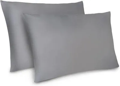 Immagine prodotto di Set da 2 federe morbide 50 x 70 cm - Antracite, in microfibra con cerniera - Federe morbide