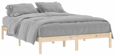 Image de vidaXL Lit en bois massif sans matelas 152x203 cm pin