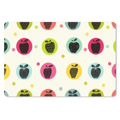 Produktbild von MuchoWow® Schreibtischunterlage Apfel - Punkte - Muster 60x40 cm - XXL Mauspad - Großes Mauspad