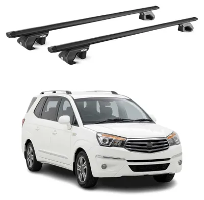 Produktbild von Dachträger Grundtäger für Ssangyong Rodius II 2012-2019 90kg Alu Schwarz, KI-generiertes Bild