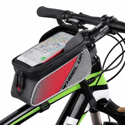 Produktbild von MidGard Multifunktions-Fahrrad-Rahmentasche wasserabweisend Smartphone-Halterung, Handy-Tasche für Fahrrad