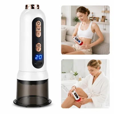 Produktbild von 5-in-1 Körper-Sculpting-Massagegerät, Gua Sha & Schröpf-Vakuumgerät, Lymphdrainage, Körpermassagegerät für Gesicht, Bauch, Arme, Beine, Taille