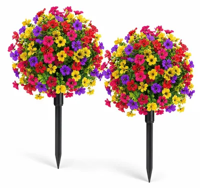 Productafbeelding van Elzusha - Kunstbloemen met Grondpen voor Buiten, Set van 2