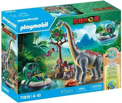 Immagine prodotto di PLAYMOBIL Brachiosaurus, esploratore, hovercraft, 71819, con accessori, 3+ anni