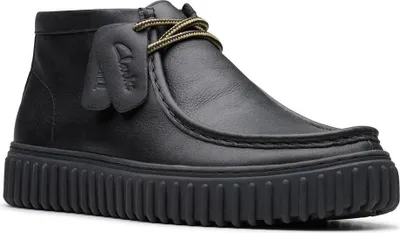 Image de Clarks Torhill Hi Bottes en cuir, Noir 44 EU