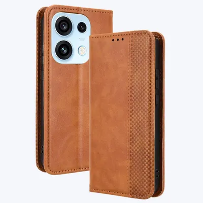 Produktbild von OPPO Reno16 / Reno16 Pro Hülle - Coverup Vintage Style Klapphülle - Braun
