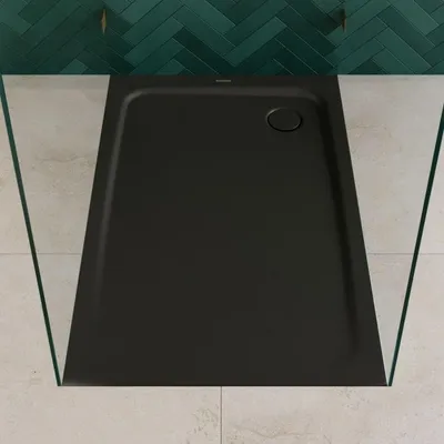 Productafbeelding van Kaldewei TEMPER douchebak, 75 x 100 cm, met Invisibe Grip en extra platte douchebakdrager