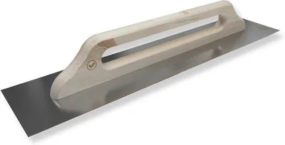 Productafbeelding van Zwitserse Troffel - Roestvrijstalen Gladmaken Troffel 580 x 130 mm met Houten Handvat